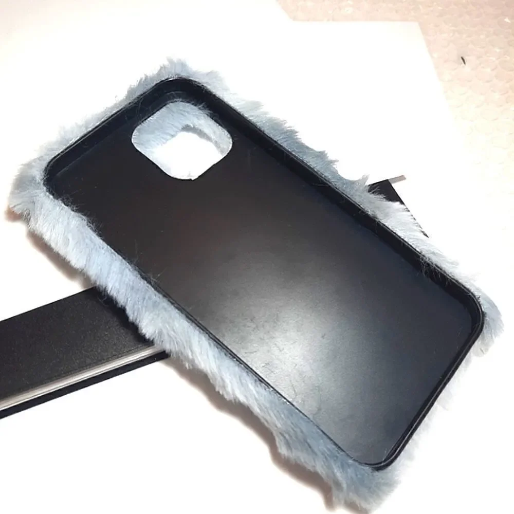 Ladies Grey Fuzzy iPhone Pro Max Phone Case